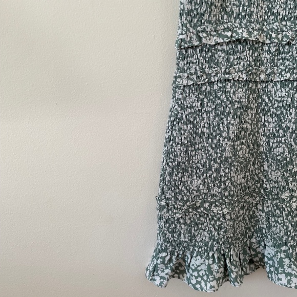 ABERCROMBIE & FITCH Smocked Green Mini Dress - Picture 11 of 15